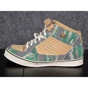 Gall Jersey Devil Camo Mid Top Skate Shoes Men's Size 9.5 Casual Streetwear